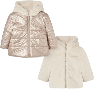 Girl Ls Puffer Beige