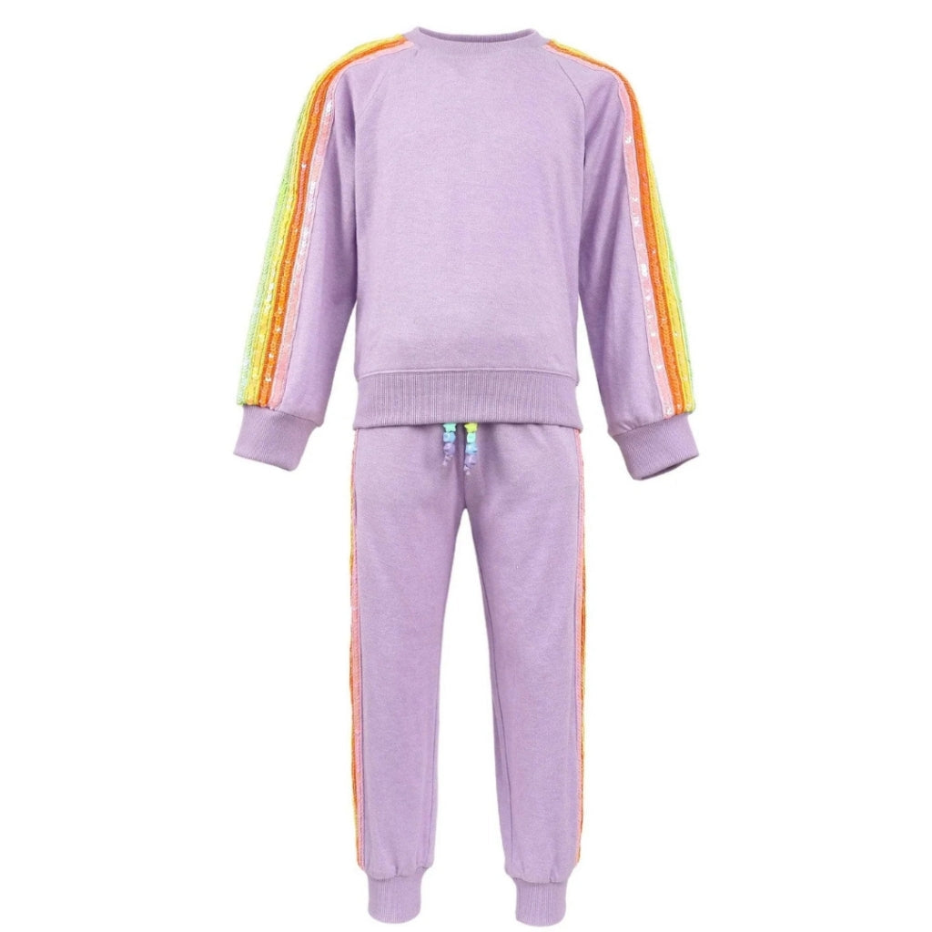 Lavender Rainbow Sequin Set