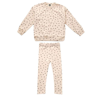 Alice Sweatshirts Set Ivory Heart