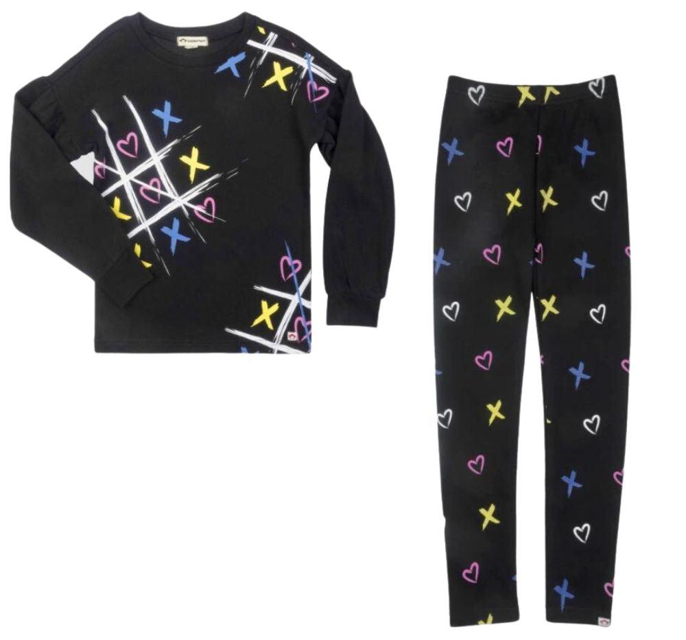 Top Tic Tac Toe & Legging Black