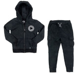 Strivers Hoodie Washed Black & Empire Sweats Washed Black