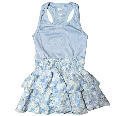 Dress Blue-Blue Eyelet