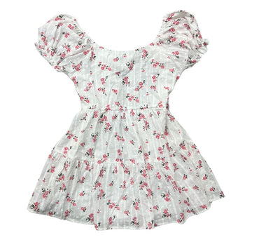 Dress White Red Flower Eye