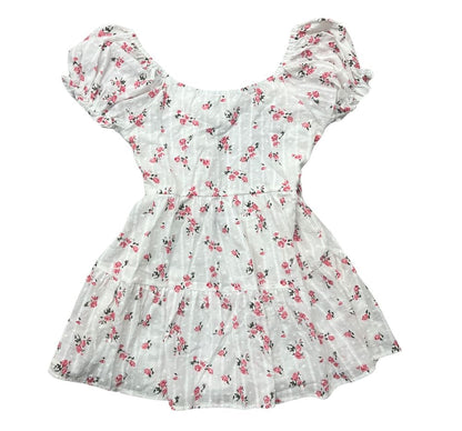 Dress White Red Flower Eye