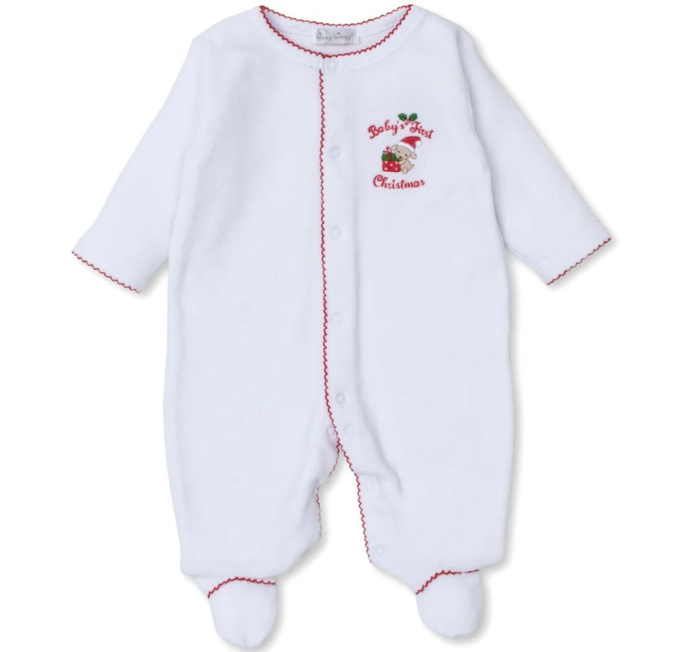Baby´s First Christmas 24 White-Red Footie