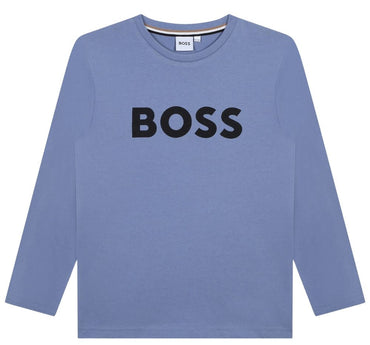 Mini Me Ls Logo Tee Blue