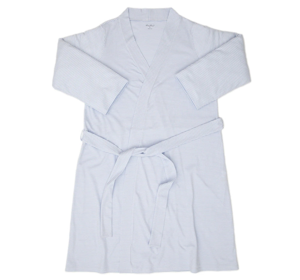 Bata para dormir azul con rayas para adulto -Kissy Kissy