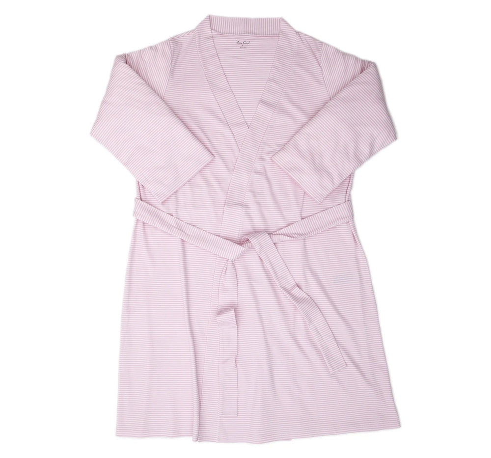Bata para dormir rosa con rayas para adulto -Kissy Kissy