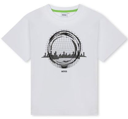 Playera Blanca Estampada