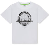 Playera Blanca Estampada