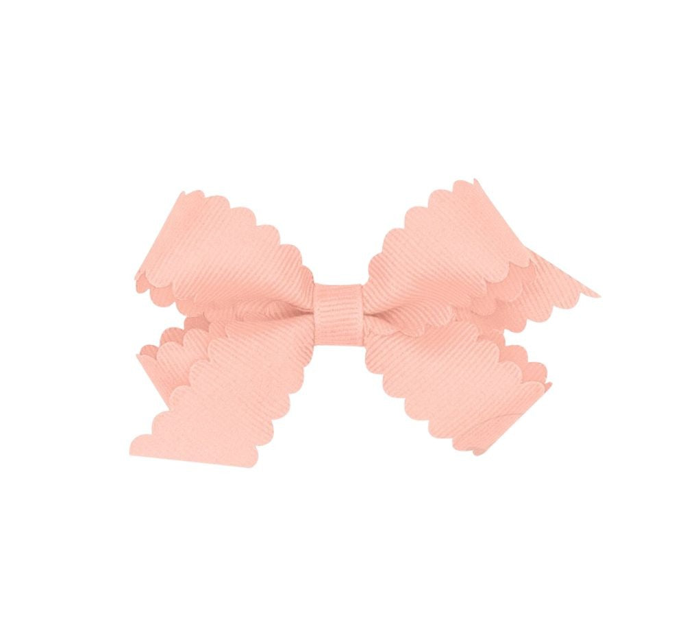 Mini Scalloped Edge GG Bow Light Coral