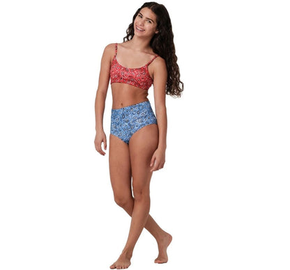 Highs And Lows Bandana Red Bikini Set