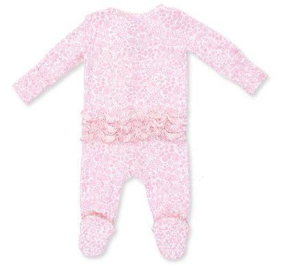 Baby Woodland 2 Way Ruffle Back Zipper Footie