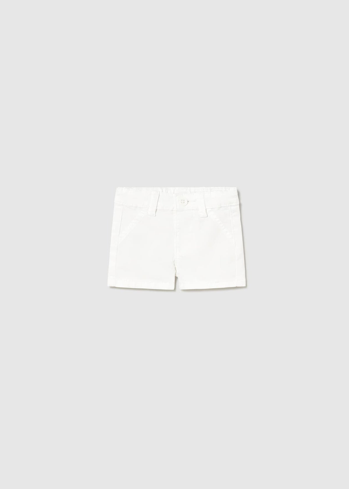 Pantalón Corto Sarga Basico Blanco