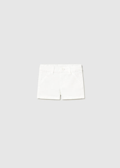 Pantalón Corto Sarga Basico Blanco