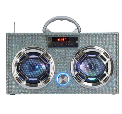 Iridescent Bling Boom Box Led Speakers