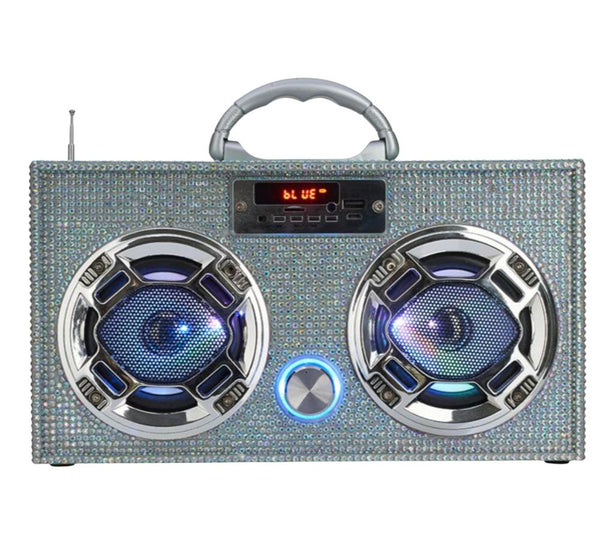 Iridescent Bling Boom Box Led Speakers