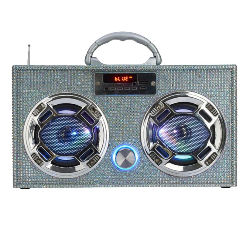Iridescent Bling Boom Box Led Speakers