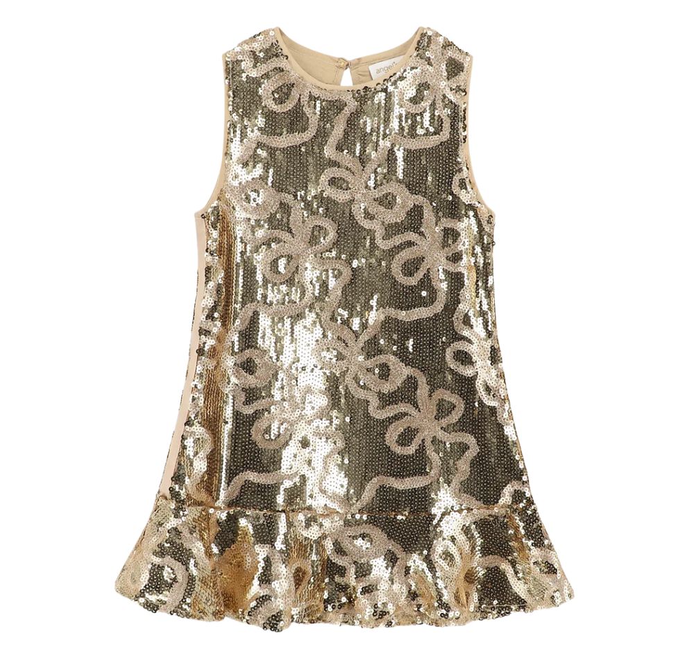 Bonita All Over Sequin Bow Dress Cold