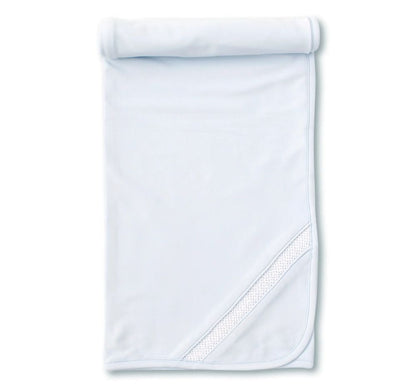 Blanket w/Hand Smk Light Blue