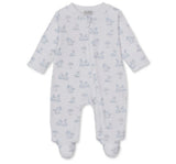 Springtime Bunn-Footie w/ Zip PRT Light Blue