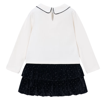 Conjunto Falda Terciopelo Strass Negro