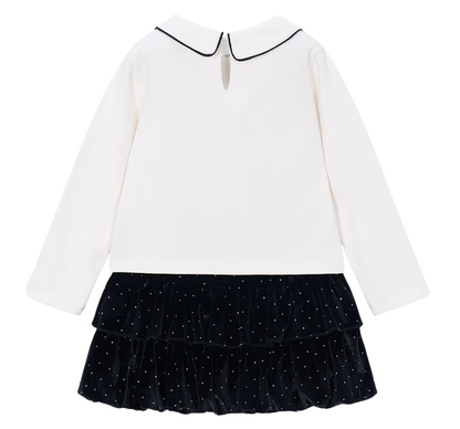 Conjunto Falda Terciopelo Strass Negro