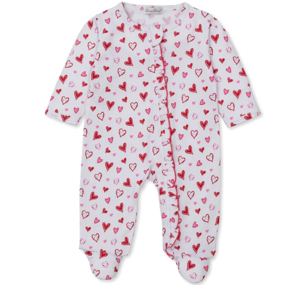 Footie W/ Zip PRT Red