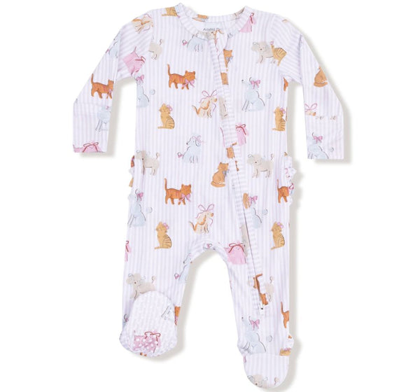 Fancy Pets 2 Way Zipper Ruffle Back Footie