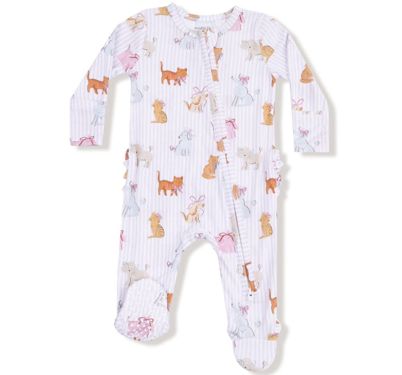 Fancy Pets 2 Way Zipper Ruffle Back Footie