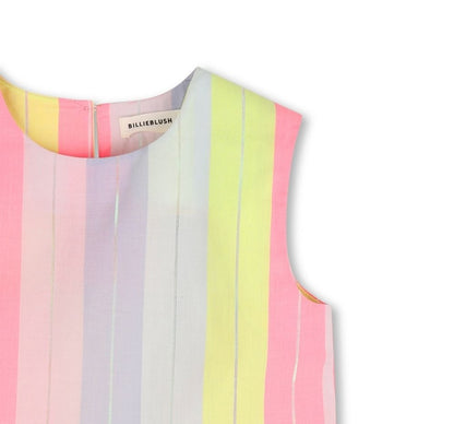 Scallop Tank Top W/ Multicolor Pants
