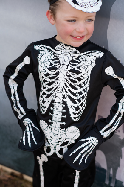 Glow in the Dark Skeleton Shirt Pants & Mask
