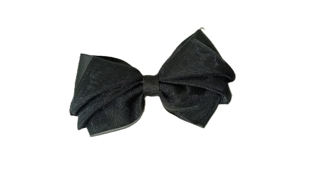 Sml Org/Gg Overly Pleated Black Bow