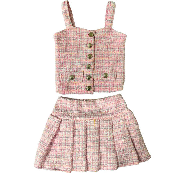 Top & Skirt Pink Twed
