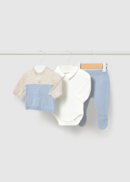 Conjunto Polaina 3pc Tricot Cielo