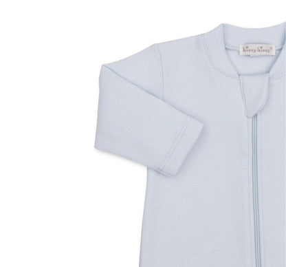 Jacquard Footie Baby Blessings Lt.Blue