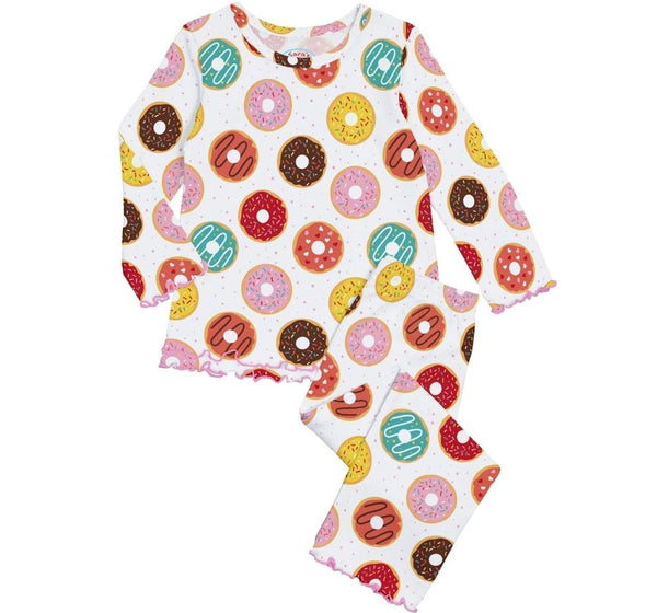 Girls Ruffle Pj Set Donut Party