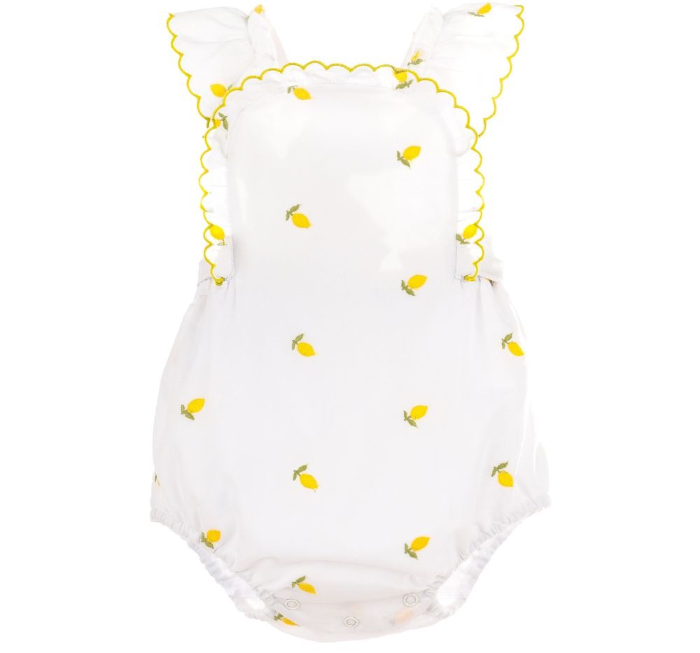 Lemon Broderie Sunsuit Yellow