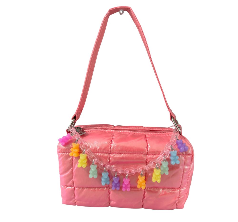 Gummy Link Charm Bag Pink