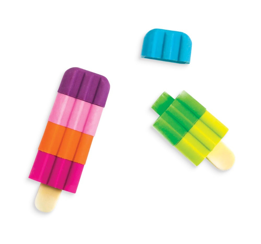 Icy Pops Fruit Scented Puzzle Erasers