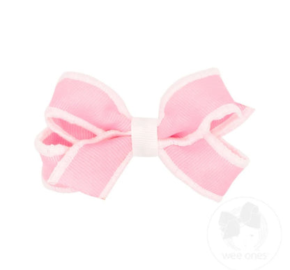 Med Gg Bow W/Srged Edge Hot Pink