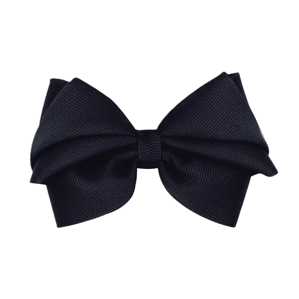 Small Pleated Gg Navy Bow