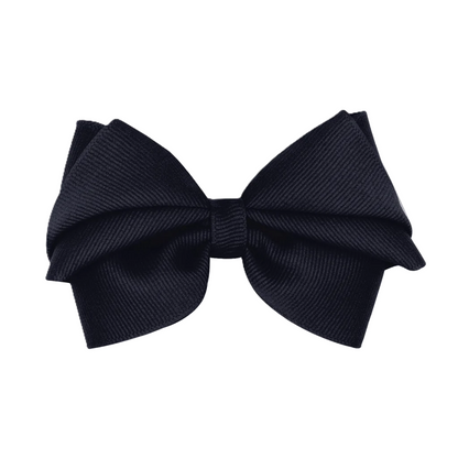 Small Pleated Gg Navy Bow