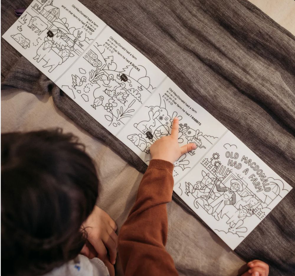 Old  MacDonald Had A Farm Tales  Reusable Coloring Book