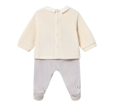 Conjunto Polaina Tundosado Niebla