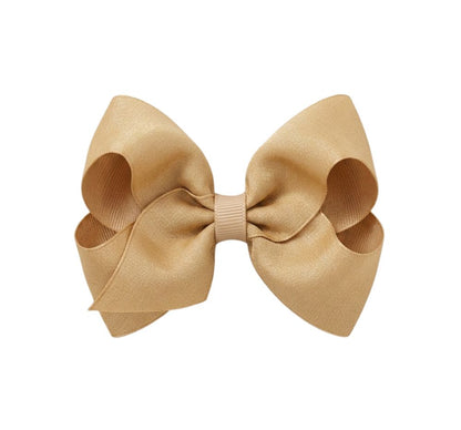 X-Small Organza/Gro Overlay Bow Kahki