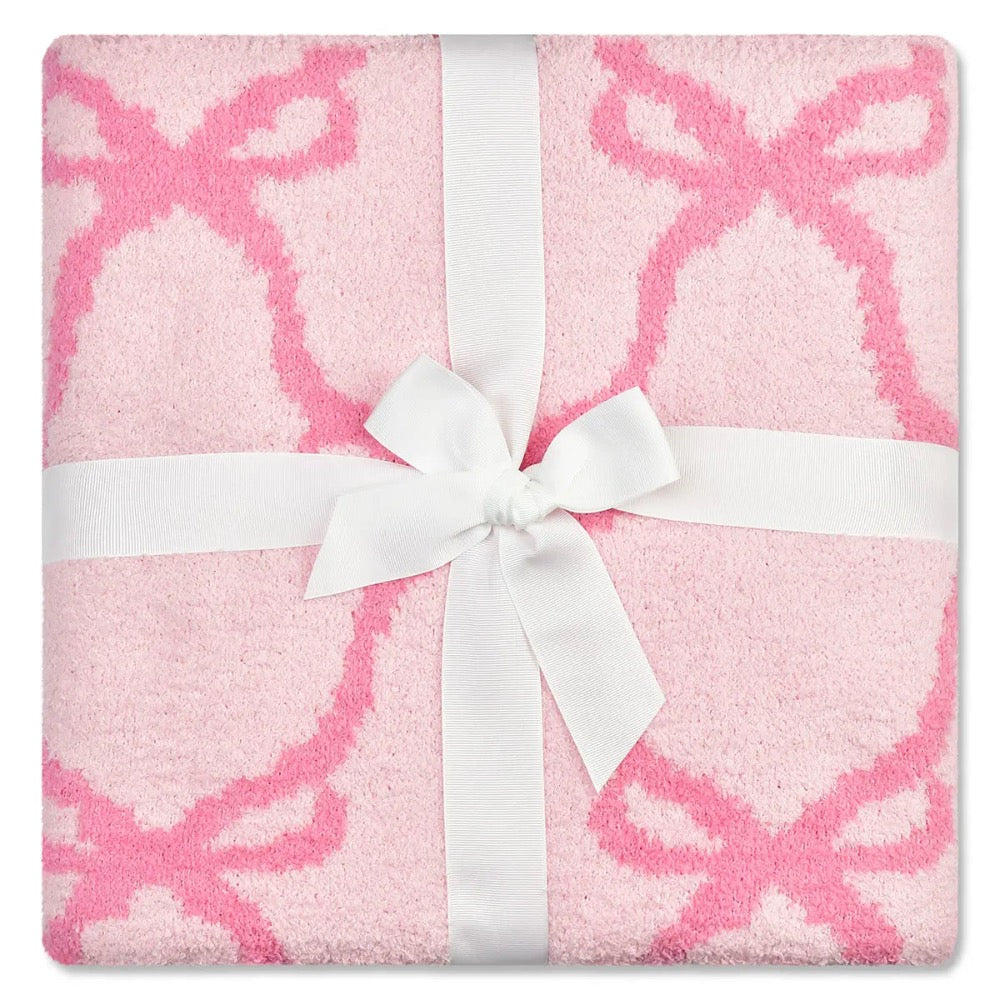 Sweet Tellis Bow Cozy Knit Blanket