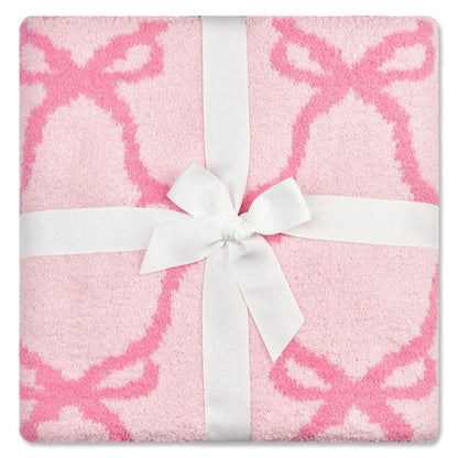 Sweet Tellis Bow Cozy Knit Blanket