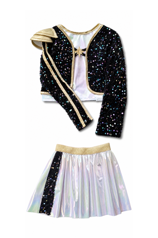 Rock Star Warrior Set with Jacket & Attached Shirt and Skirt