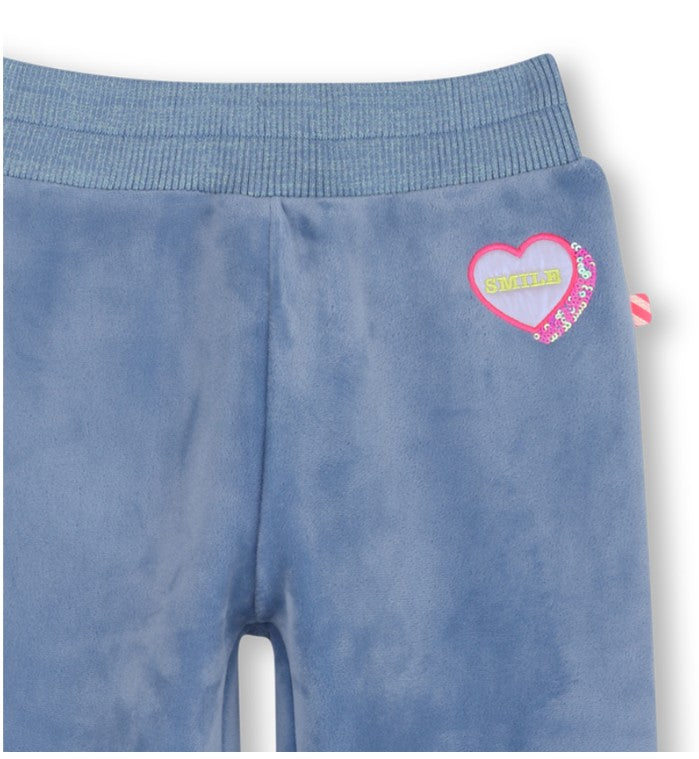 Heart Sweatshirt & Velvet Joggers Set